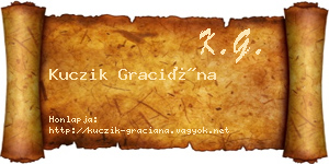 Kuczik Graciána névjegykártya